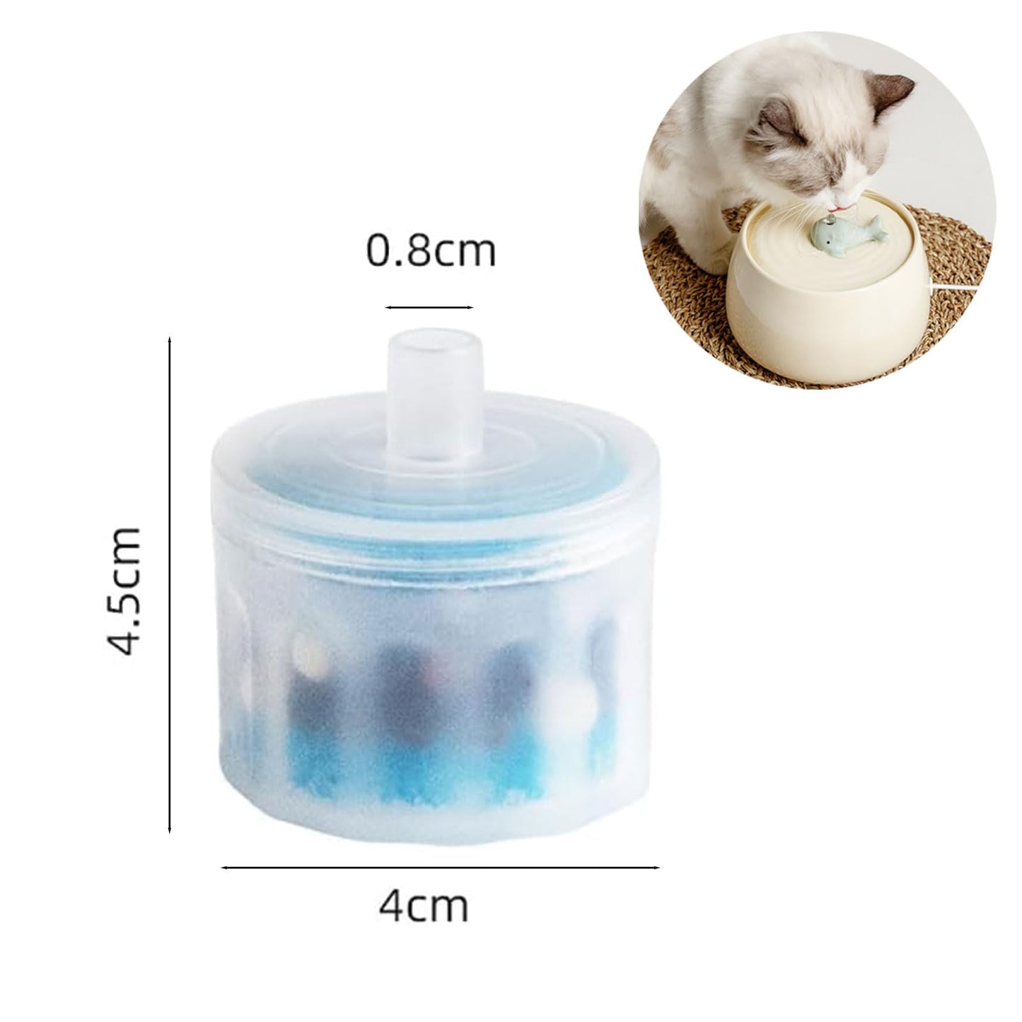 6 Packs Cat Water Fountain Filters