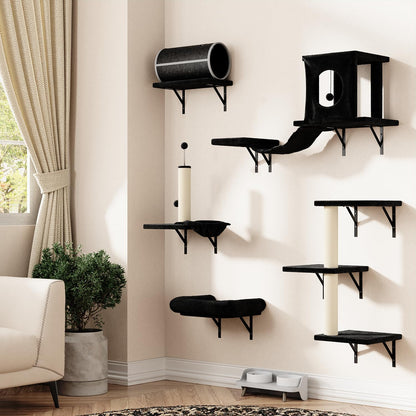 7-in-1 Wall Mounted Cat Furniture Set