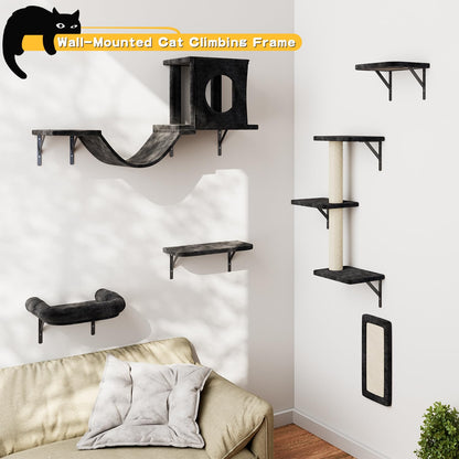 7-in-1 Wall Mounted Cat Furniture Set