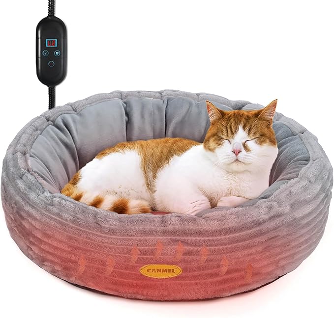 Heated Cat Bed for Indoor Cats