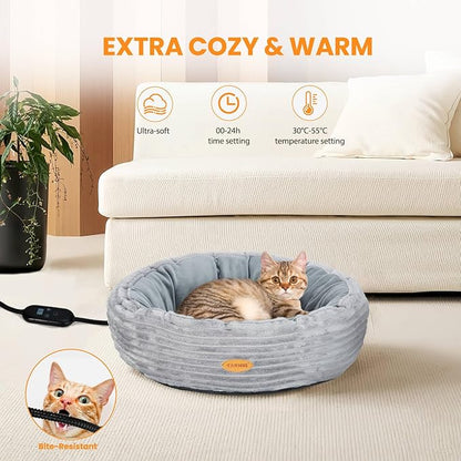 Heated Cat Bed for Indoor Cats